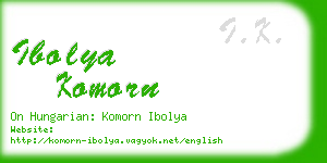 ibolya komorn business card